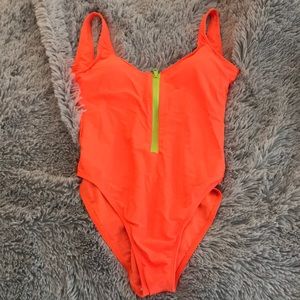 orange bathing suit one piece